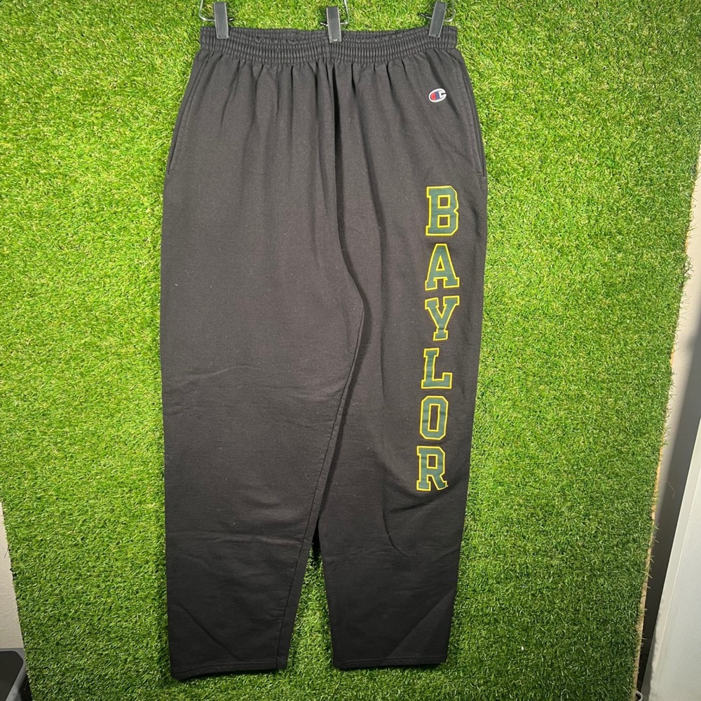 Champion Baylor University Sweatpants Mens XL Black Eco Authentic Joggers 3196